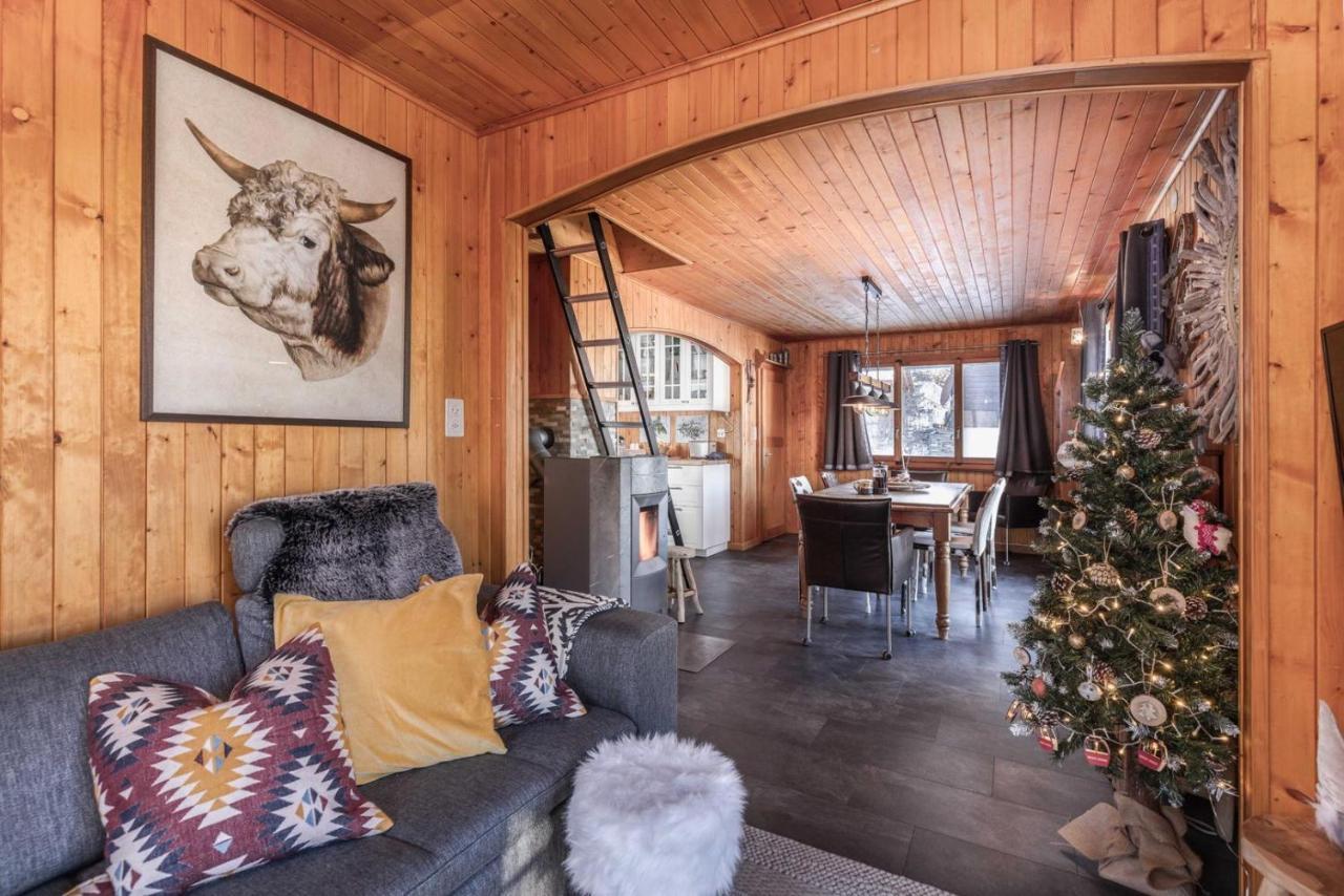 Chalet Noisette Authentic Swiss Chalet Perfect For Families La Tzoumaz Kültér fotó